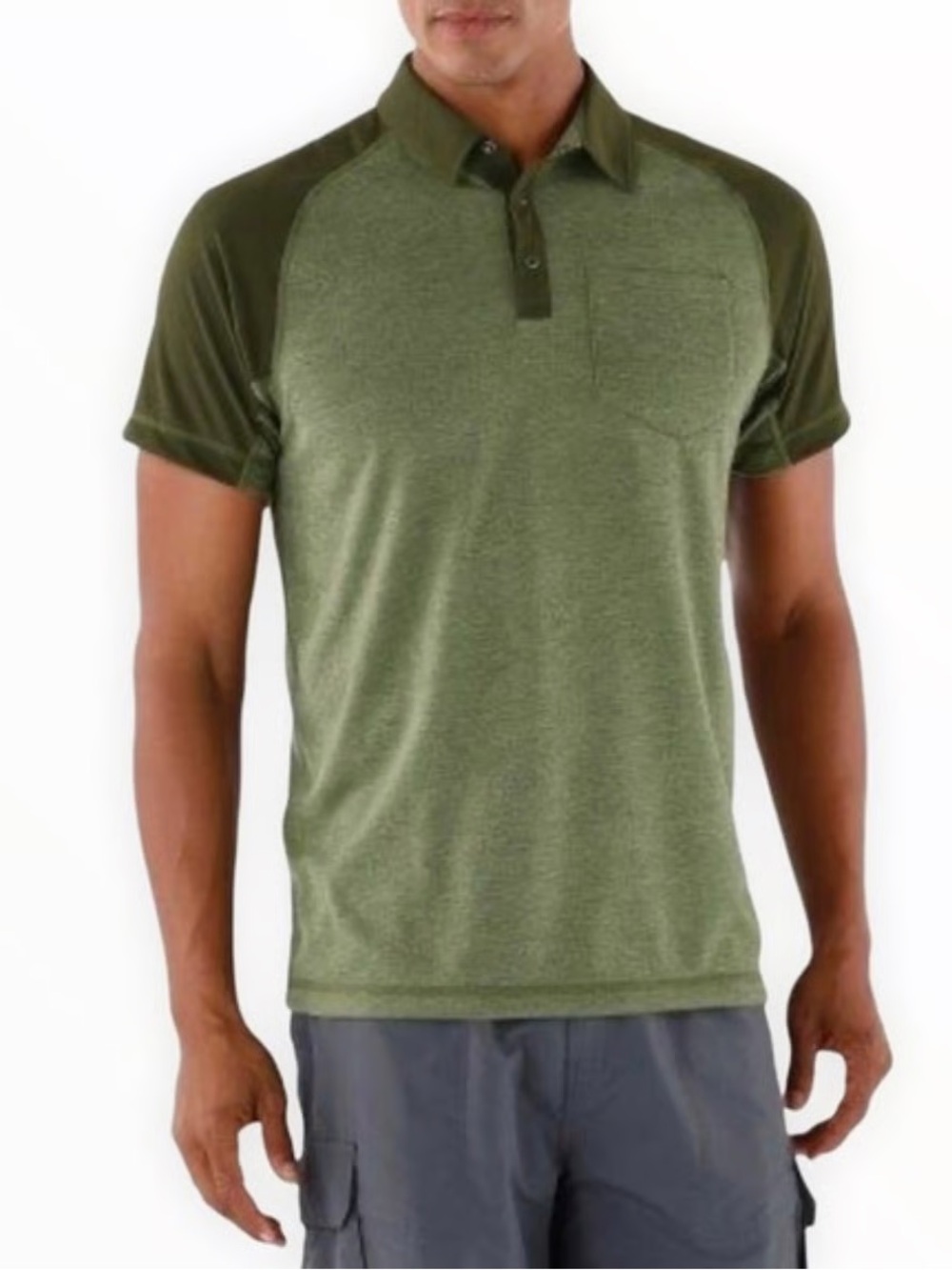 The North Face Men's Two-Tone Golf Collection Olive Green Polo Size Large